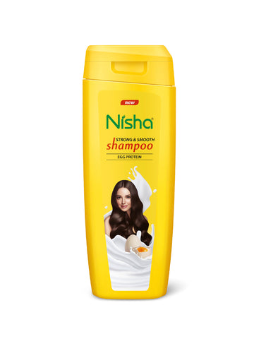 Nisha Egg Protein Shampoo for Women & Men 180ml For Strong, Smooth & Shiny Hair, Frizz Control, Deep Nourishment, All Hair Types