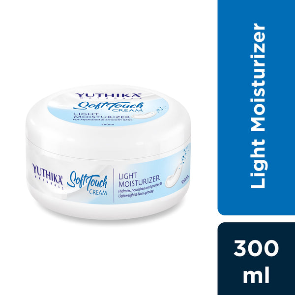 Yuthika Naturals Aloe Moisture Light Moisturizer Cream for Face, Hand & Body, Non-Sticky, Deep Nourishment, Suitable for All Skin Types (300ml)