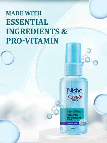 Nisha Hair Serum EverSilk Argan Oil Serum 100ml - Hair Serum for Dry Frizzy Hair, Hair Serum for Women & Men, Serum for Hair Smoothing