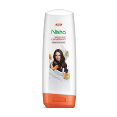 Nisha Conditioner for Women, Almond & Olive Actives, Hair Conditioner for Dry and Frizzy Hair, Nourishes & Moisturizes, Adds Shine & Bounce, Smooth & Silky Look, Deep Conditioning Formula, 80 ML Tube