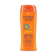 Yuthika Sunscreen Lotion SPF 50 PA+++ 300ml | High Protection, Non-Greasy Formula, UVA & UVB Protection for all Skin Types