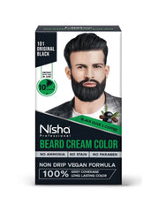 Nisha Beard Colour for Men (120gm) - Orginal Black, No Stain & Quick color in 10 Minute, Complete Grey Coverage, Long-Lasting beard Color, Ammonia-Free, Paraben-Free (1 Pack)