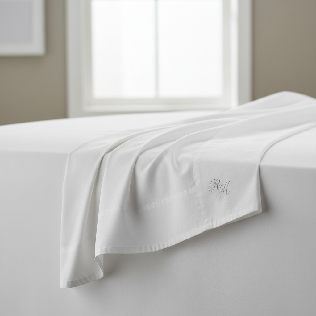Flat Sheet  Royal King  220TC  300 x 340cm  60/40 Poly-Cotton  White