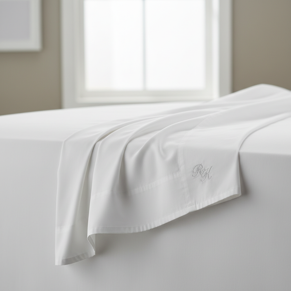 Flat Sheet  Royal King  220TC  300 x 340cm  60/40 Poly-Cotton  White