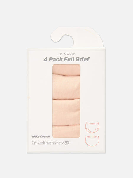 4-Pack Full Cotton Briefs - Taupe