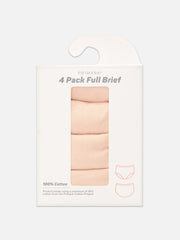 4-Pack Full Cotton Briefs - Taupe