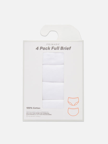 4-Pack Full Briefs - White
