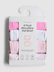 4-Pack Microfibre Full Briefs - Pink