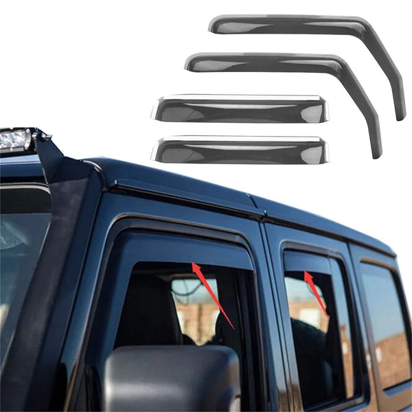 4-Piece Window Wind Deflector Set for Jeep Wrangler JK