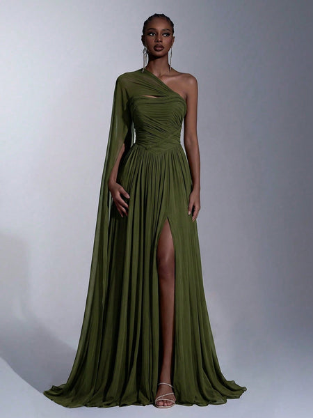 Beaded Sequin Velvet Waist Sash Dress