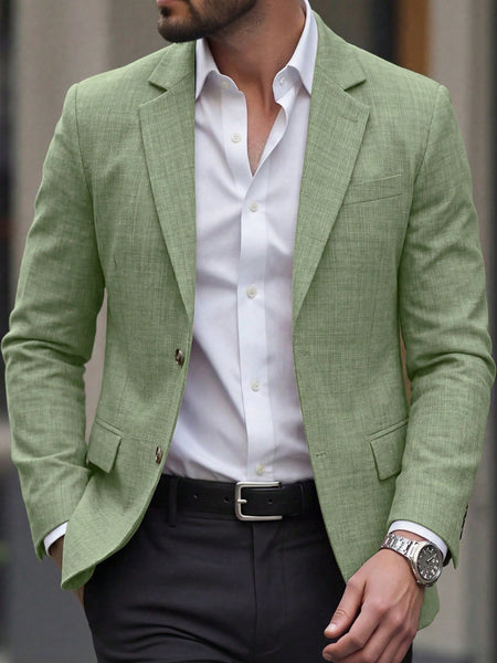 Men's Slim-Fit Single-Breasted Formal Blazer