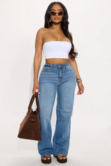 Never Changing Wide Leg Jeans - Medium Wash