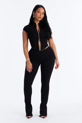 Sofia Snatched Pant Set - Black