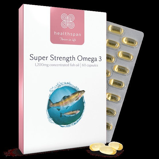 Healthspan Super Strength Omega 3 1200mg - 60 Capsules