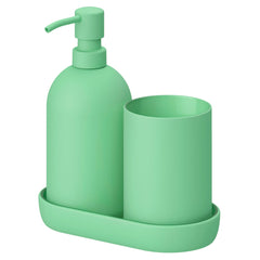 GANSJÖN, 3-piece bathroom set, light green