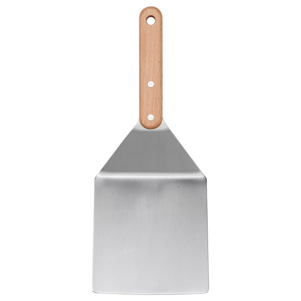 GRILLTIDER, Hamburger turner, stainless steel/beech, 30 cm