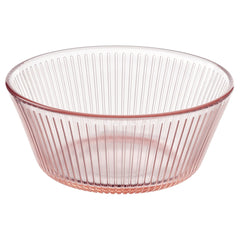 HAVSGÄDDA, Bowl, stripe pattern/pink, 12 cm