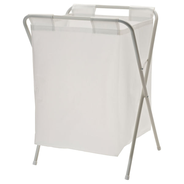 JÄLL, Laundry bag with stand, white, 50 l
