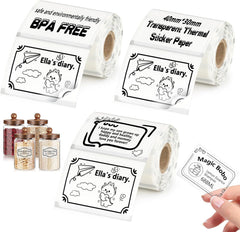 3PCS Thermal Labels for SUPVAN T50M Pro Maker Machine Phomemo M220 M200 M221 M110,MUNBYN Printer, 1.57'' x 1.18'' (40x30mm) Thermal Sticker Label, Waterproof Address Label Paper