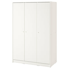 KLEPPSTAD, Wardrobe with 3 doors, white, 117x55x176 cm