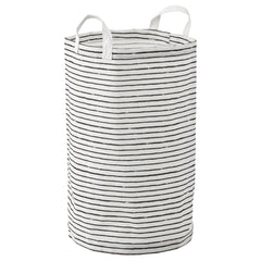 KLUNKA, Laundry bag, white/black, 60 l