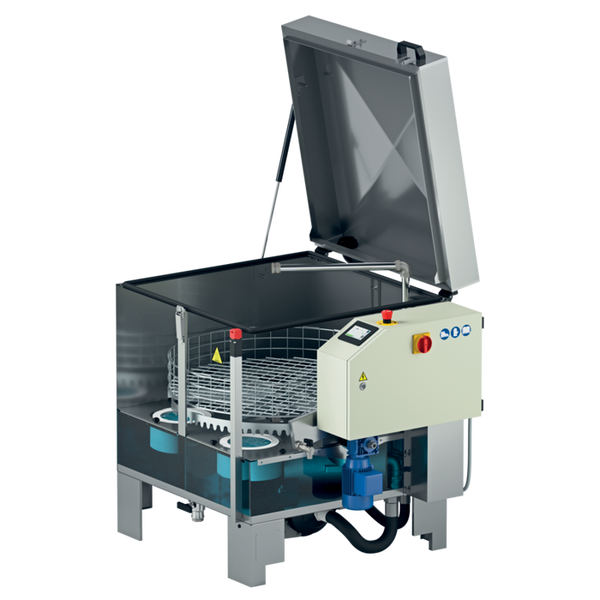 SIMPLEX SMALL Parts washers with rotary basket, plc and touchscreen