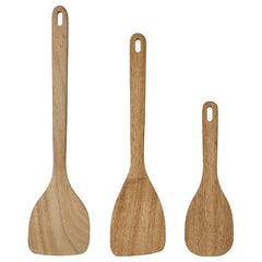 MAJFISK, 3-piece kitchen utensil set, acacia