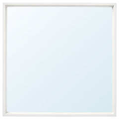 NISSEDAL, Mirror, white, 65x65 cm