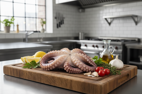 octopus in a culinary setting 