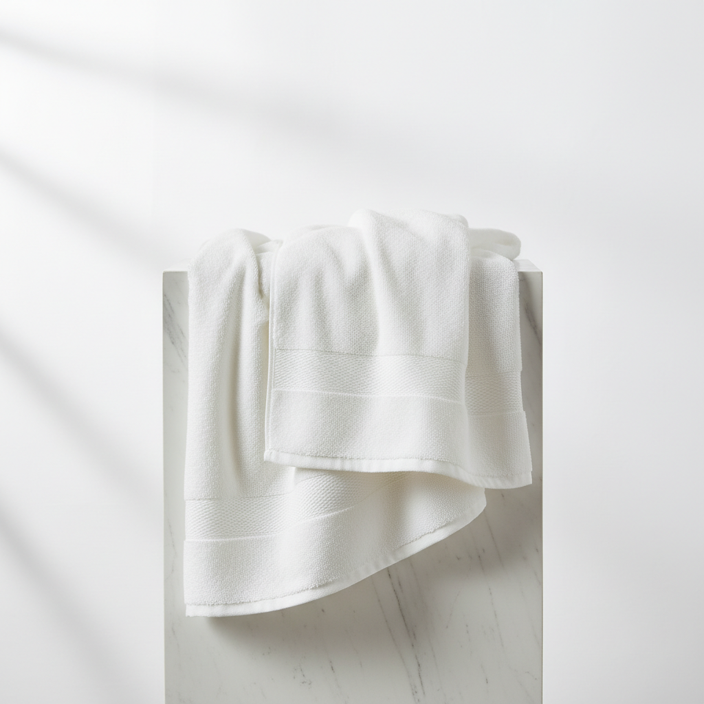 one white Bath Sheet  600GSM  90 x 180cm  100% Combed Cotton