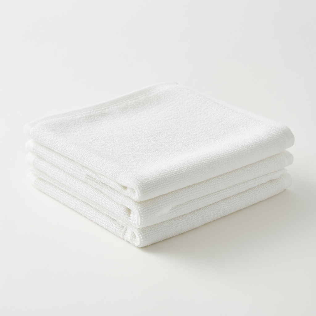 one white Bidet Towel  550GSM  30 x 45cm  100% Combed Cotton