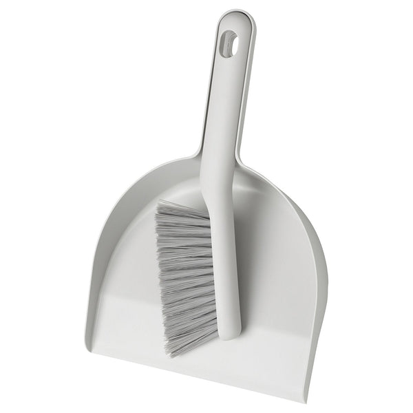 PEPPRIG, Dust pan and brush, grey