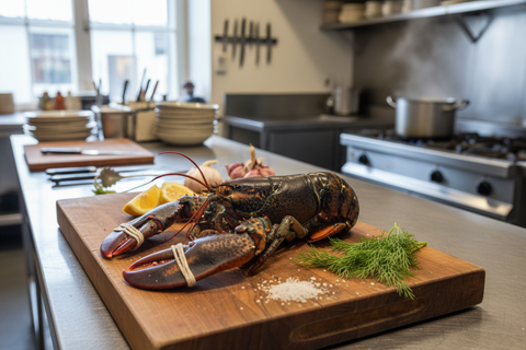 raw lobster in a culinary setting