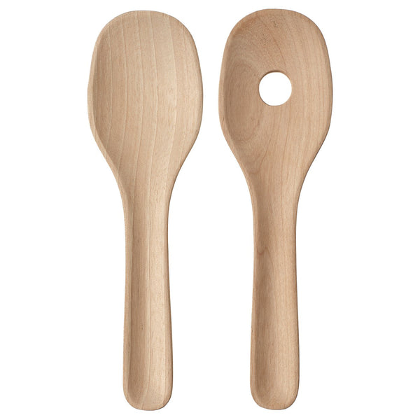 SKALLKNEKT, 2-piece salad servers set, solid birch