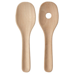 SKALLKNEKT, 2-piece salad servers set, solid birch