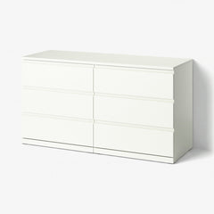 STORKLINTA, Chest of 6 drawers, white, 140x50x75 cm