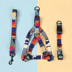 Colorful Adjustable Pet Harness and Leash Set