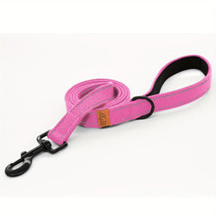 Pink Reflective Padded Pet Leash