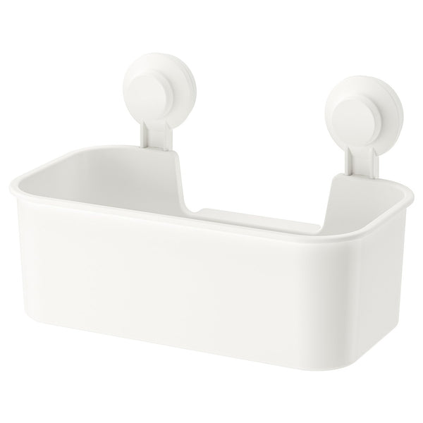 TISKEN, Basket with suction cup, white