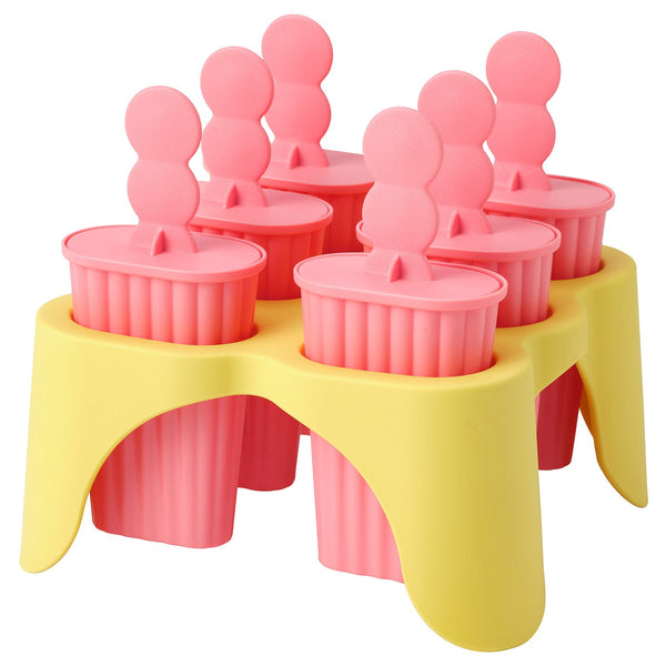 UPPFYLLD, Ice lolly maker, pink/yellow