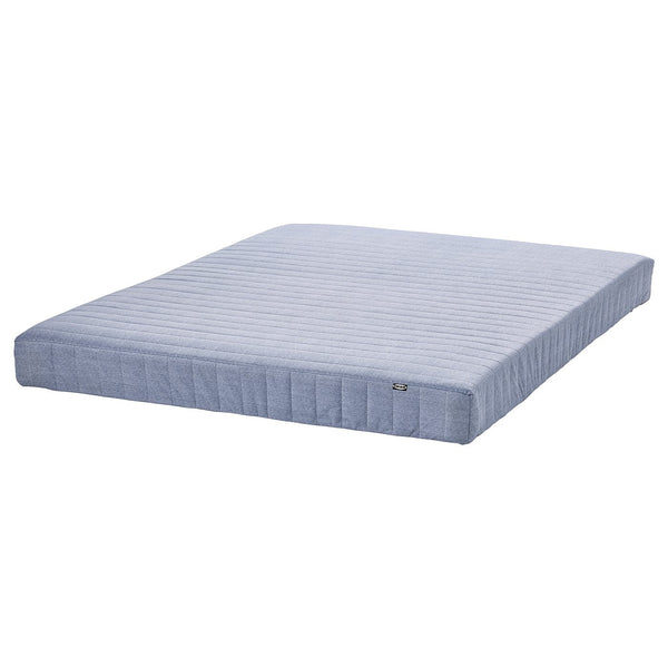 VADSÖ, Sprung mattress, firm/light blue, Standard Double