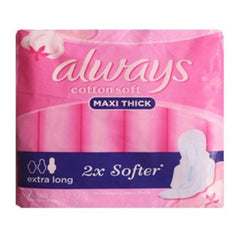 Sanitary Pads - ALWAYS Maxi Thick Cotton Soft Extra Long 7pads