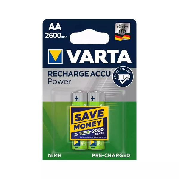 Varta Rechargeable Battery 2600mAH AA 2pcs 15384