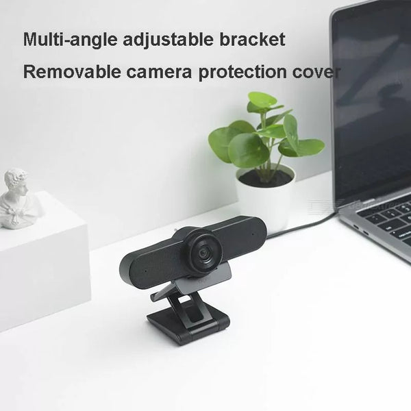 Rapoo Webcam 4K Dual Noise Reduction Microphones with Autofocus & Privacy Cover Black C500