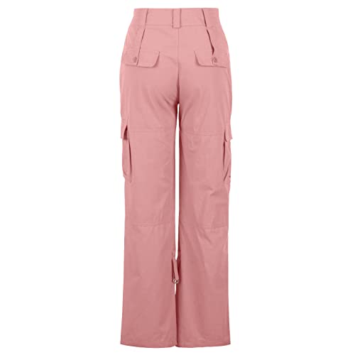 FunAloe Baggy Trousers Women Petite Joggers for Women Hippie Trousers for Women Combat Trousers Hiking Trousers Long Straight Wide Leg Pants Parachute Pants for Women Cargos Women