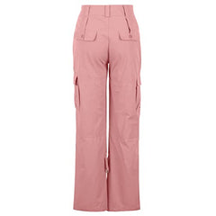 FunAloe Baggy Trousers Women Petite Joggers for Women Hippie Trousers for Women Combat Trousers Hiking Trousers Long Straight Wide Leg Pants Parachute Pants for Women Cargos Women