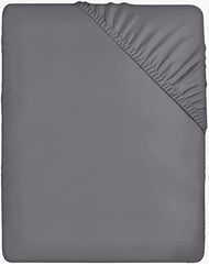 Utopia Bedding Fitted Sheet King, Grey - Deep Pocket 14 inch (35 cm) - Easy Care - Soft Brushed Microfibre Fabric - Shrinkage and Fade Resistant - Bottom Sheet