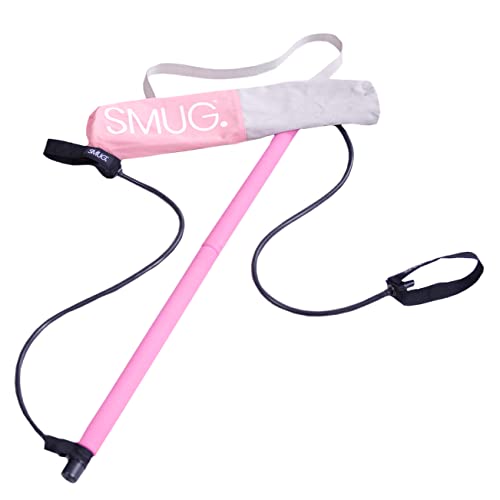 SMUG Active Pilates Bar Kit | Resistance Band Bar Men & Women | Full Body Workout Exercise Bar | Portable & Lightweight Resistance Exercise Stick for Gym & Home | Tone Abs, Upper Body, Legs & Butt