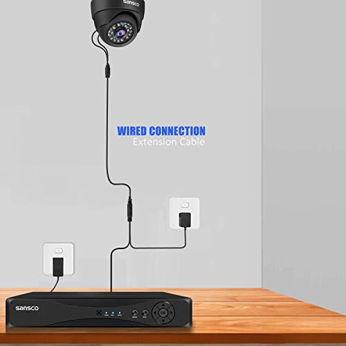 SANSCO 5MP 8 Channel DVR Outdoor CCTV Camera System 1TB Hard Drive, 4x 1080P Home Security Dome Camera, Waterproof, Face Human Detection, USB Backup, Remote Access, Email & APP Alert, Metal Housing