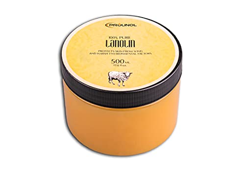 PROUNOL Lanolin Pure (Lanolin Anhydrous) 500ml - 100% Natural Cream for Hand and Foot Care, jar